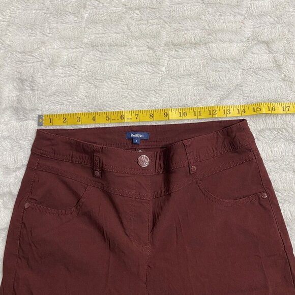 Reitmans Jeans Womens Size 9 Burgundy Polyester Stertch Bootcut Mid-Rise Pockets - Picture 8 of 12